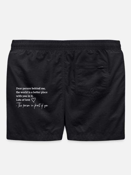 Welt besser mit dir - Badeshorts - Schwarz
