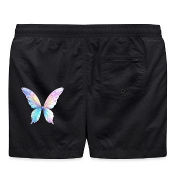 Feenflügel Design - Badeshorts - Schwarz - Hinten