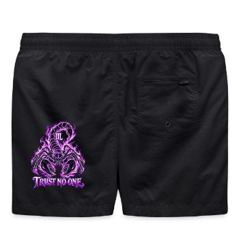 Vertraue niemandem. - Badeshorts - Schwarz - Hinten
