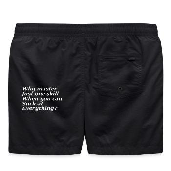 Warum nur eine Fähigkeit beherrschen, wenn Sie saugen können - Badeshorts - Schwarz - Hinten
