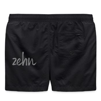 zehn 10 Geburtstag Geschenk Zahl - Badeshorts - Schwarz - Hinten