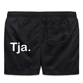 Tja. - Badeshorts - Schwarz - Hinten