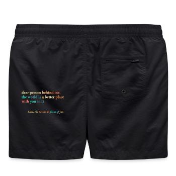 dear person behind me - Badeshorts - Schwarz - Hinten