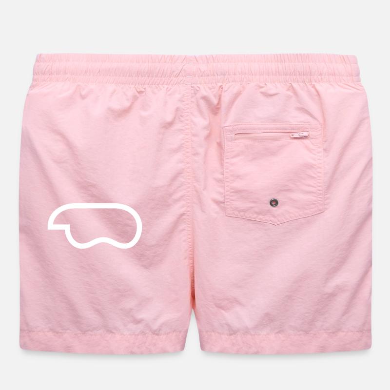 Controller-Outline-White Swim Trunks