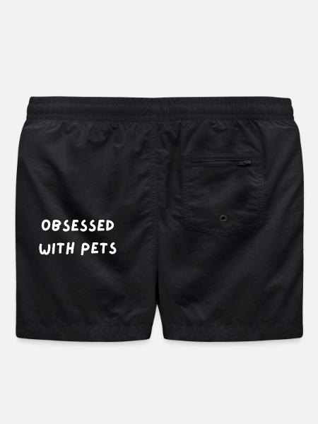 Obsessed with pets - Swim Trunks - black