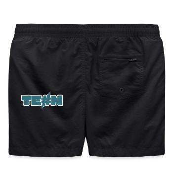Städtisches Graffiti Kunst Motiv - Badeshorts - Schwarz - Hinten
