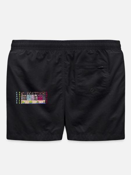 Erfurt, Krämerbrücke, Wahrzeichen Deutschland - Badeshorts - Schwarz