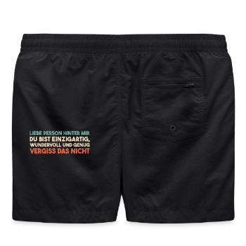 Dear Person Behind Me Liebe Person Hinter Mir - Badeshorts - Schwarz - Hinten