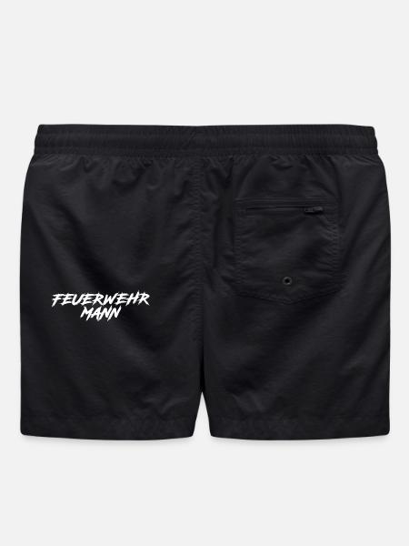 Cooles Feuerwehrmann Freiwillige Feuerwehr Held - Badeshorts - Schwarz