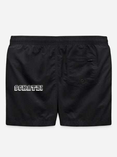 Schatzi Tshirt white - Badeshorts - Schwarz