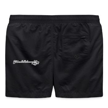 Lebensbaum umarmt Naturkreise - Badeshorts - Schwarz - Hinten