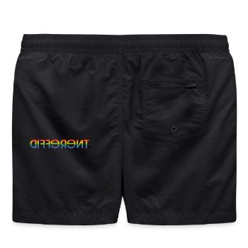 different print rear LGBT lgbtqi queer - Swim Trunks - black - Back