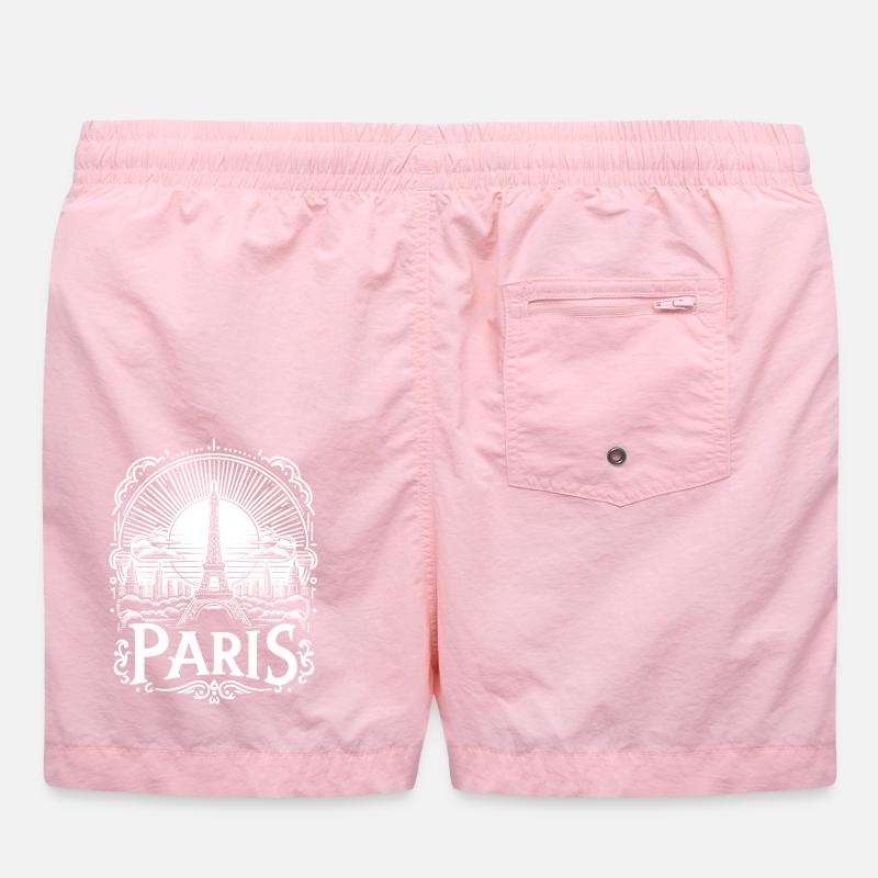 Paris Shirt Design with Eiffel Tower - la tour eiffel Swim Trunks