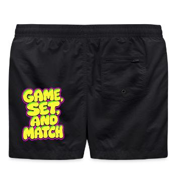 Set de jeu Match Tennis Shirt, style néon - Short de bain - noir - Dos