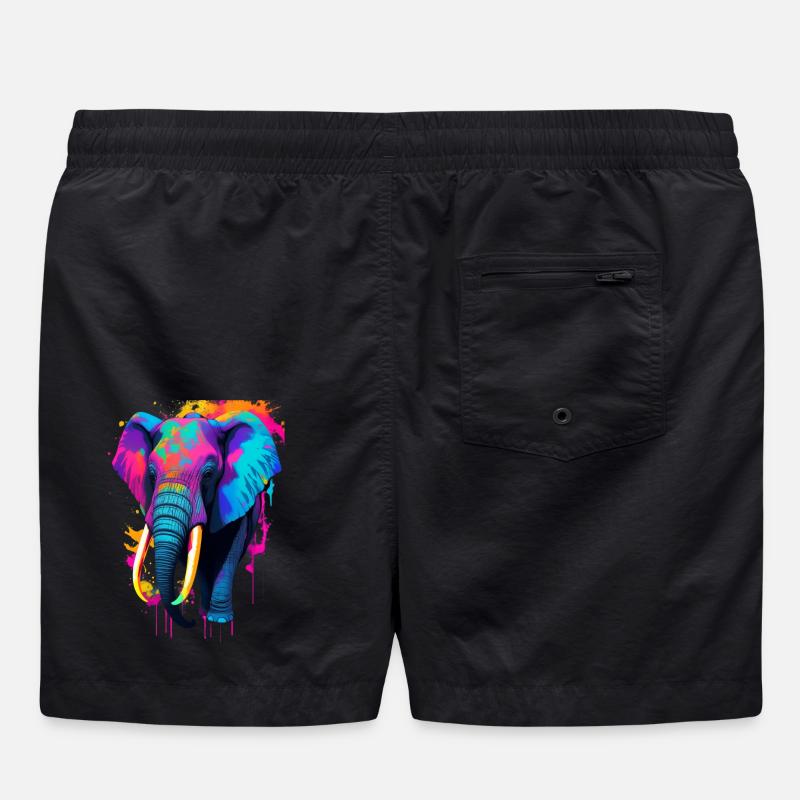 Éléphant - Short de bain - noir