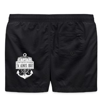 Capitaine de bateau cadeau de propriétaire de bateau - Short de bain - noir - Dos