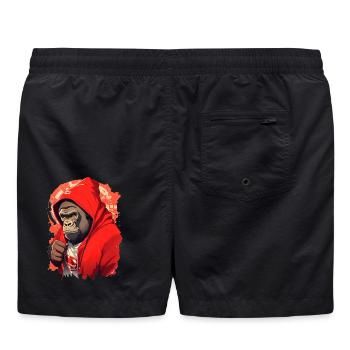 Gorille à capuche rouge - Short de bain - noir - Dos