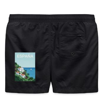 Idylle côtier espagnol - Short de bain - noir - Dos - AI Model Male 185 light (185cm)