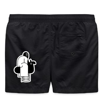 Voyou échangiste - Short de bain - noir - Dos - AI Model Male 185 light (185cm)