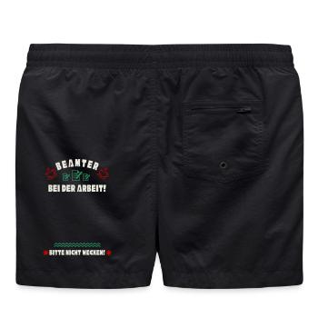 Schlafender Beamter - Badeshorts - Schwarz - Hinten
