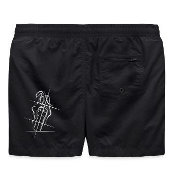 Moto Supersport Racing Biker Icon Sketch - Short de bain - noir - Dos