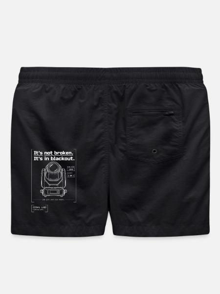 Signal Labs - It's not broken - it's in Blackout - Badeshorts - Schwarz