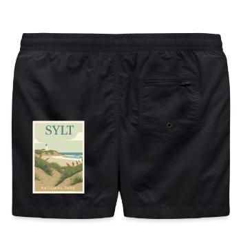 Sylt National Park Vintage Coast - Badeshorts - Schwarz - Hinten