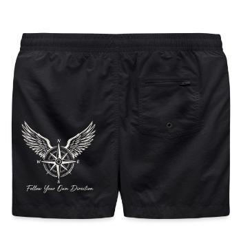 Follow Your Own Direction Winged Compass Travel  - Badeshorts - Schwarz - Hinten