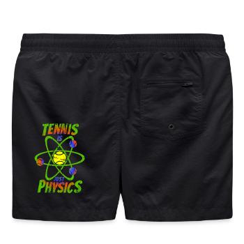 Le tennis n’est que physique Dos couleurs de l’arc-en-ciel - Short de bain - noir - Dos - AI Model Male 185 light (185cm)