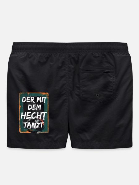 Der mit dem Hecht tanzt - Badeshorts - Schwarz