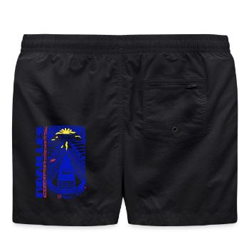 Marché Noailles Marseille - Short de bain - noir - Dos - AI Model Male 185 light (185cm)
