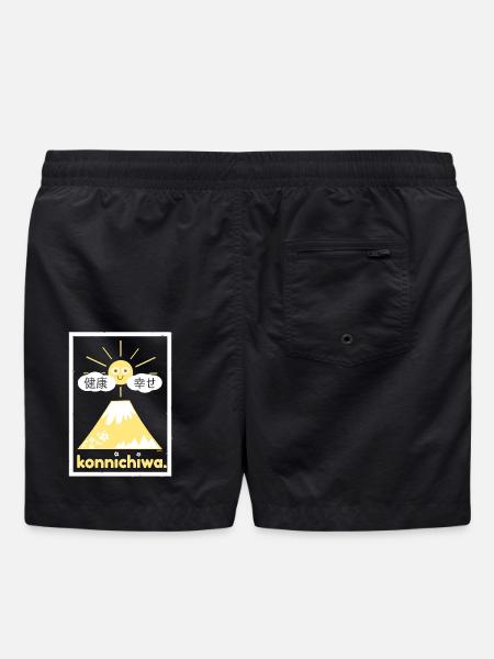 konnichiwa. drôlig. - Badeshorts - Schwarz