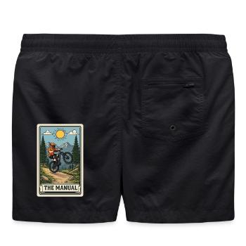 Manual-Trick im Mountainbike-Trail - Badeshorts - Schwarz - Hinten