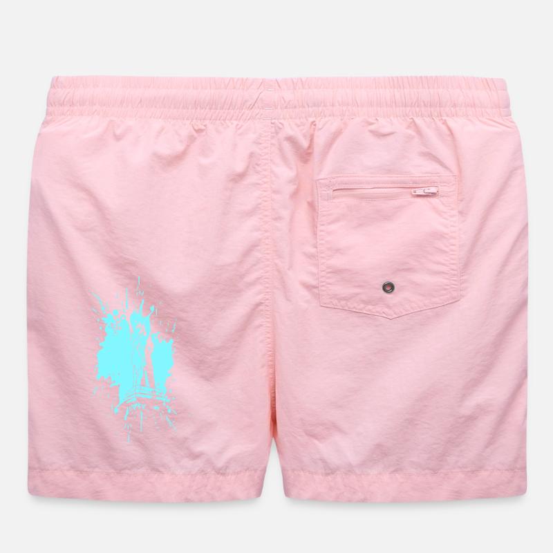 Statue de la Liberté dans une éclaboussure > Vector Graphic Short de bain