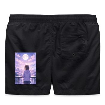 Luna Urban Im Regen - Badeshorts - Schwarz - Hinten