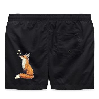Fuchs mit Sternen - Badeshorts - Schwarz - Hinten