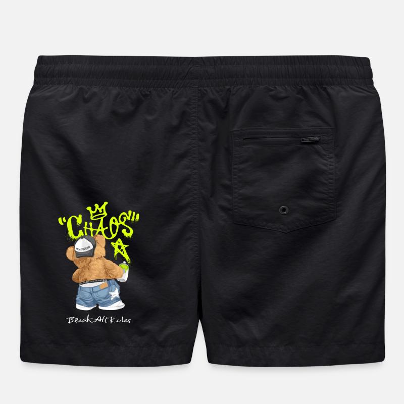 Graffiti de l’Ours du Chaos Brisent toutes les règles Short de bain
