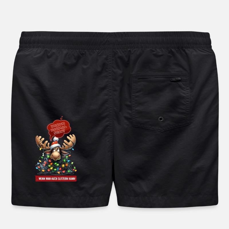 LUSTIGER ELCH | Weihnachtspulli | ugly sweater Badeshorts