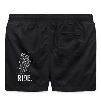 Superbike Supersport Moto Motard Course de course - Short de bain - noir - Dos - AI Model Male 185 light (185cm)