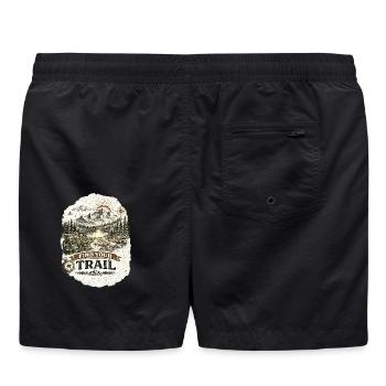 Find Your Trail | Hiking Design - Badeshorts - Schwarz - Hinten