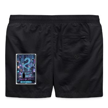 Chroniques Neo- Dragon - Short de bain - noir - Dos - AI Model Male 185 light (185cm)