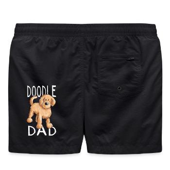 Doodle Dad - Herrchen - Hund - Golden Doodle - Badeshorts - Schwarz - Hinten