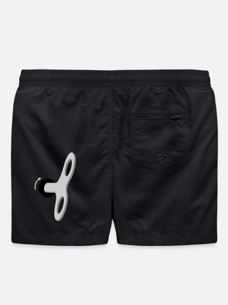 Humans are a machine - Swim Trunks - black
