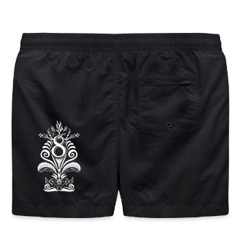 Kurbits V8 No :2 - blanc - Short de bain - noir - Dos - AI Model Male 185 light (185cm)