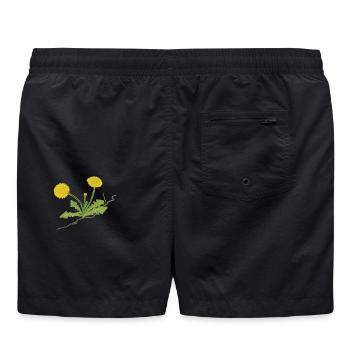 Pissenlit Féminisme - Short de bain - noir - Dos - AI Model Male 185 light (185cm)