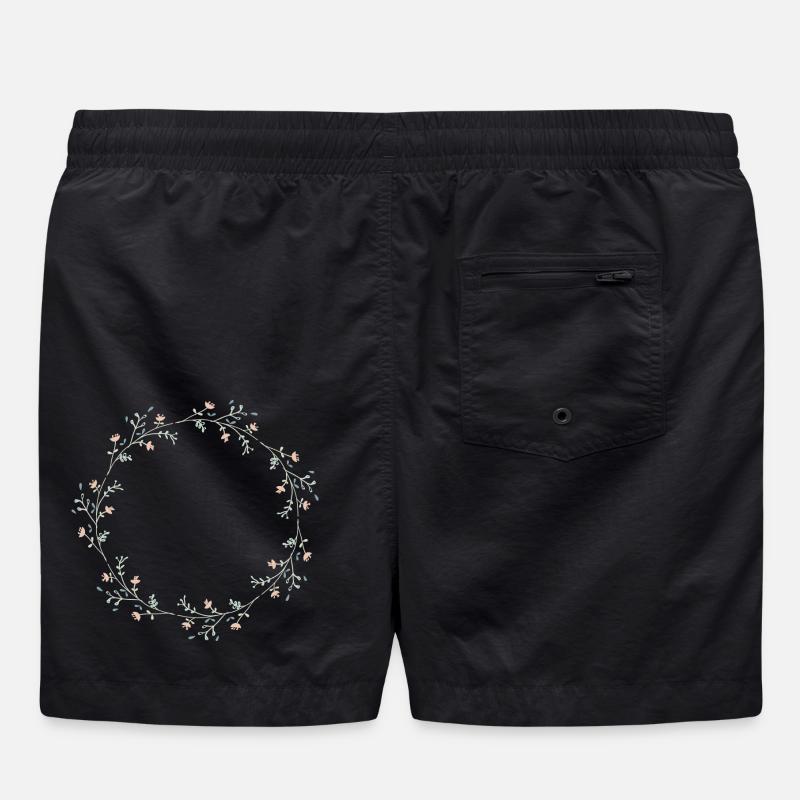Fleurs - Short de bain - noir