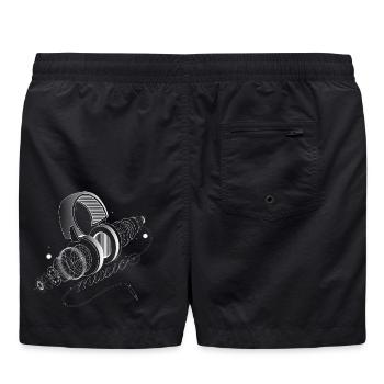Parties individuelles d'un audio Casque - Short de bain - noir - Dos