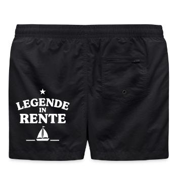 Frei im Ruhestand - Badeshorts - Schwarz - Hinten