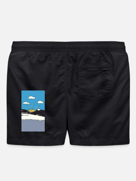 Sunrise over Bergen - Swim Trunks - black