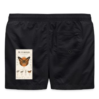 Butterfly Art Poster Nature Cycle - Swim Trunks - black - Back